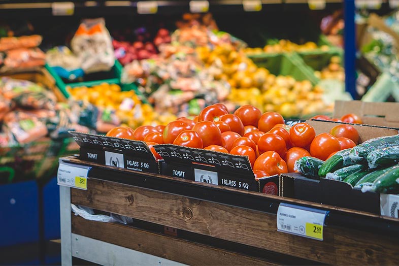 supermarché pour faire des courses healthy