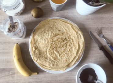 crêpe protéinée aux flocons d'avoine et à la whey