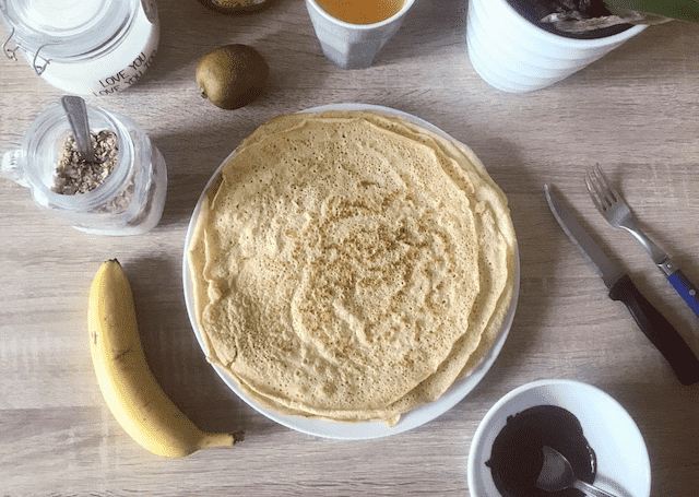 crêpe protéinée aux flocons d'avoine et à la whey