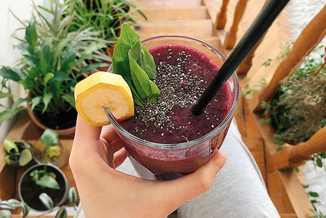 smoothie protéiné aux fruits rouges