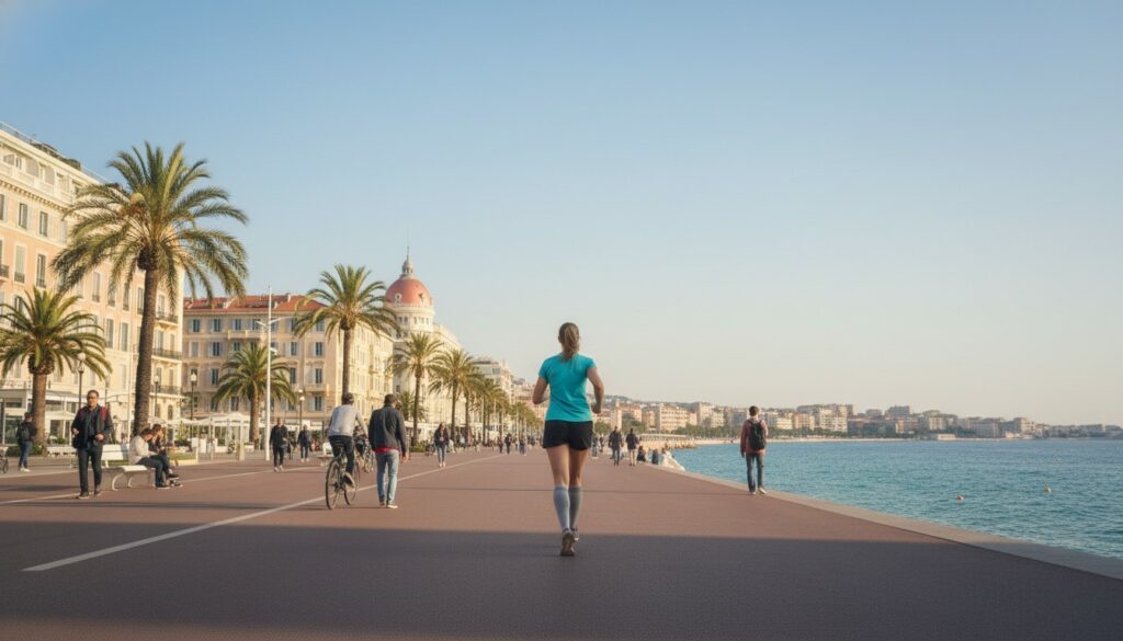 femme qui fait du running à Nice